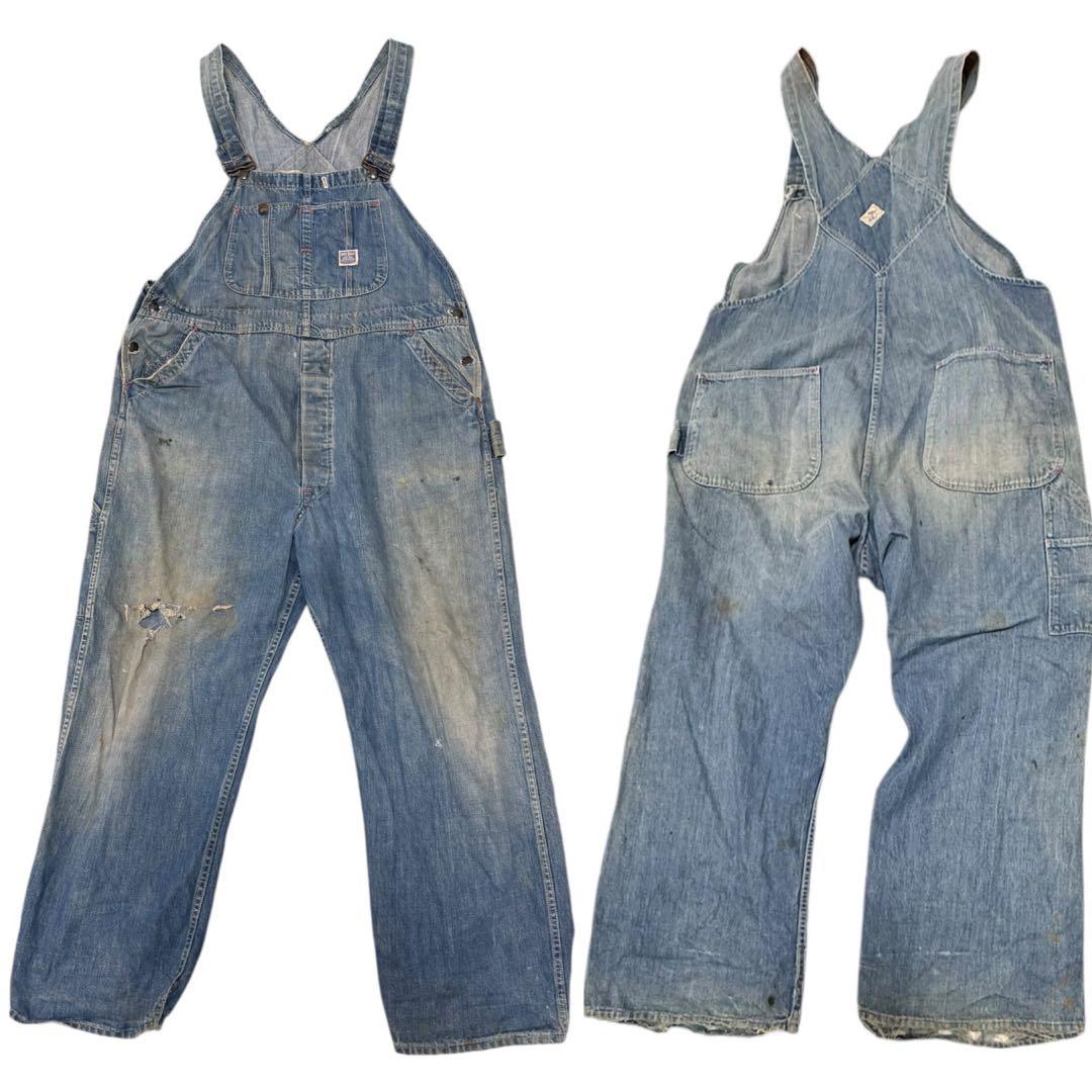 40s PAYDAYオーバーオール W108cm ビンテージ デニム