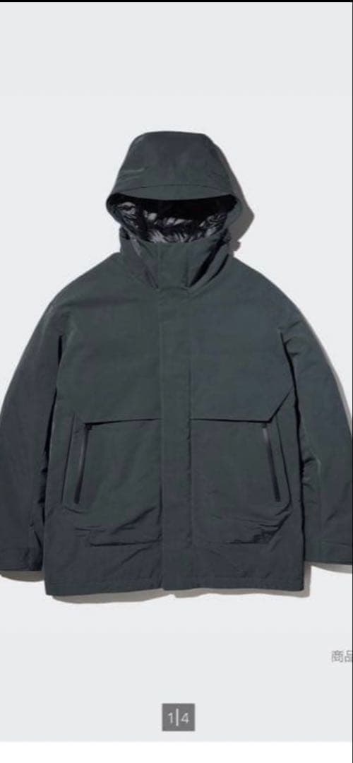 新品★UNIQLO +J ダウンジャケットハイブリッドダウンオーバーサイズパーカ