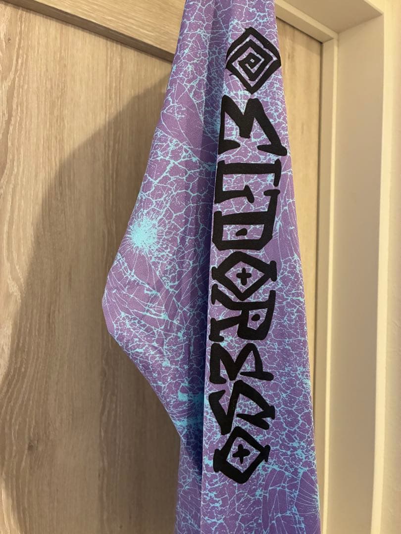 ASICS×ELDORESO　総柄ロングスリーブTシャツPurple Lサイズ