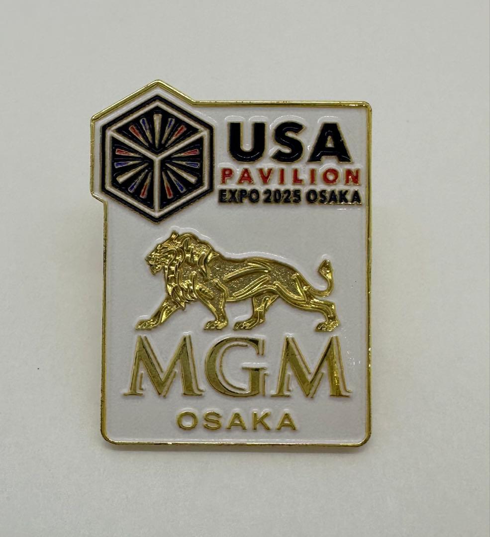 【超激レア非売品】大阪万博　USAパビリオン MGMピンバッジ　2025