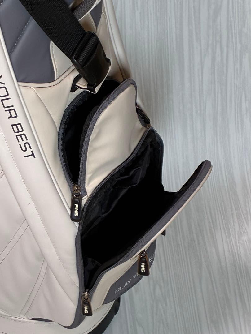 ❤*☻様 ピンPINGキャディバッグ9.5型美品フード無❗️ソフトタイプPU C