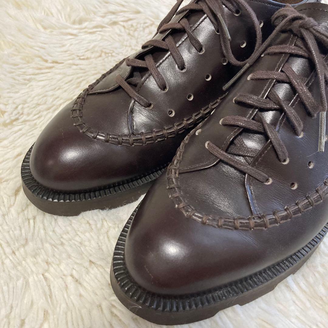 イッセイミヤケ ACCESSORY ドレスシューズ パンチング ダークブラウン