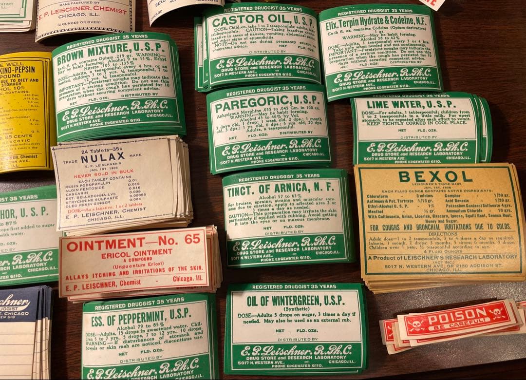 海外　ファーマシーラベル　45種　61枚✖️2