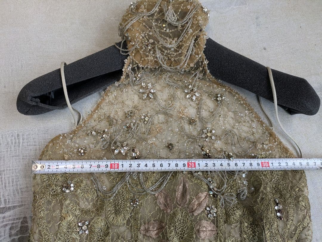 ラルフローレン エレガント ゴールド ビーズ刺繍 キャミソール