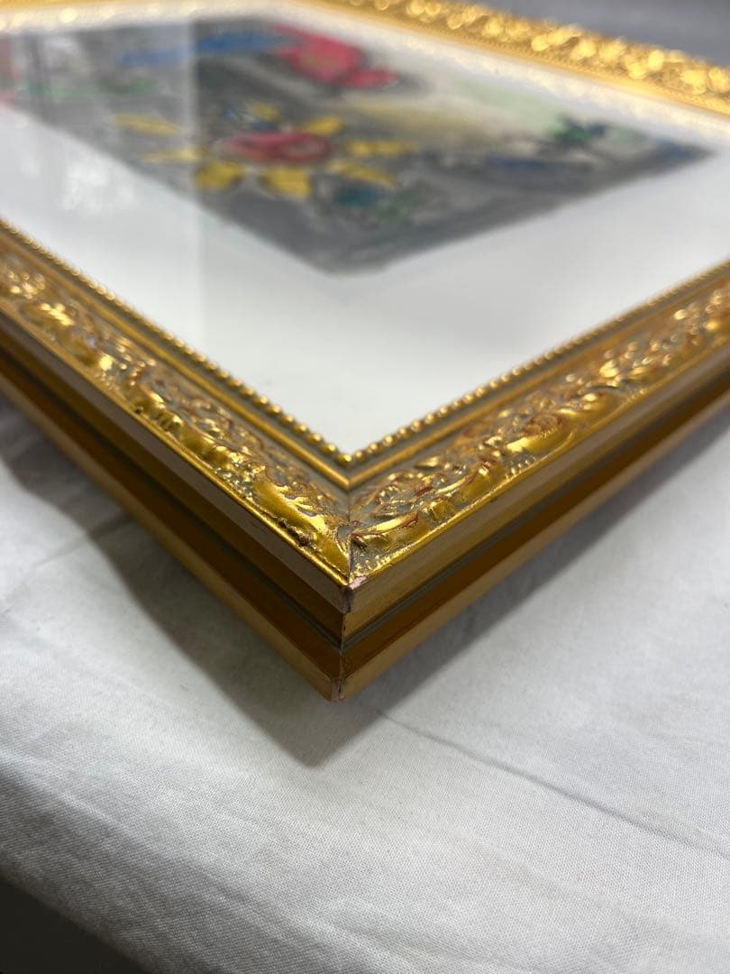 a0131-55シャガール「赤い馬と太陽」　額65.5×52cm　チケット