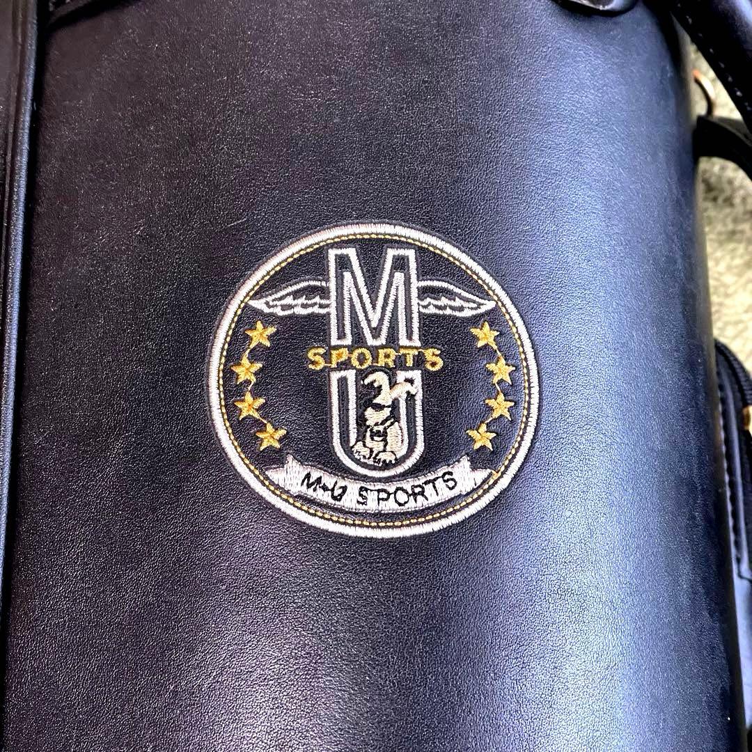【美品 】M.U SPORTS レディースキャディバッグ レザー&ゴールドパーツ