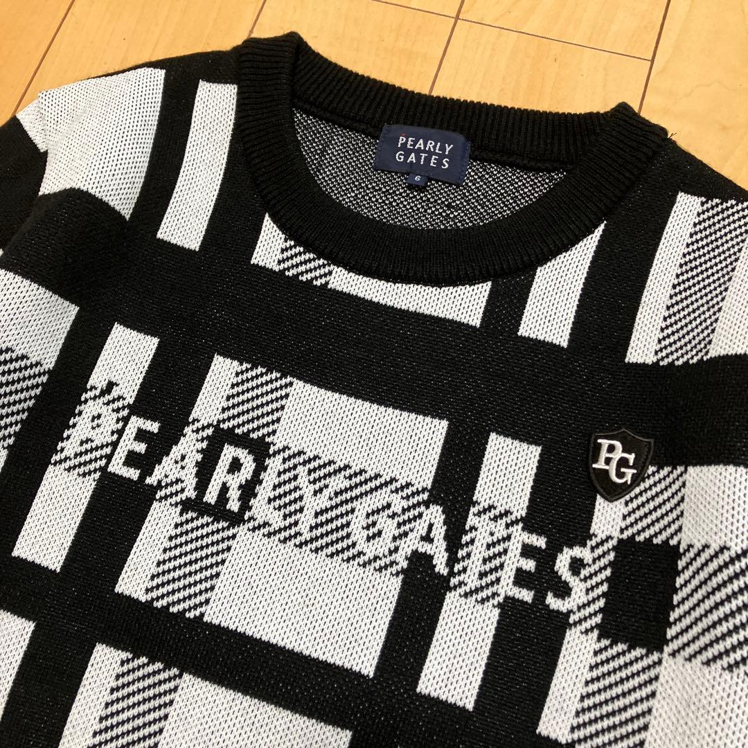 PEARLY GATES パーリーゲイツ　ニット　セーター　白黒　サイズ6