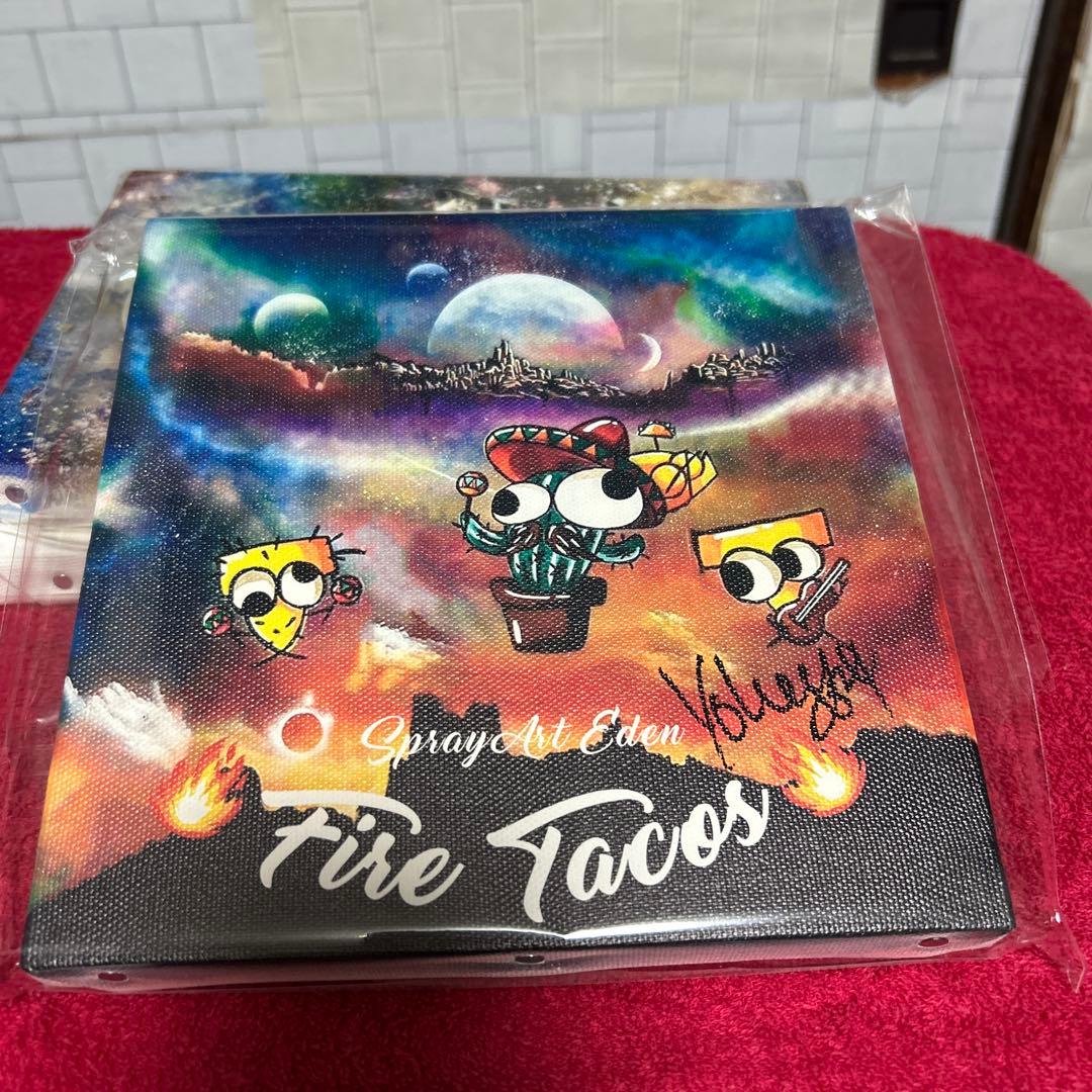 スプレーアートエデン ロゴ SMキャンパス複製画直筆サイン入り