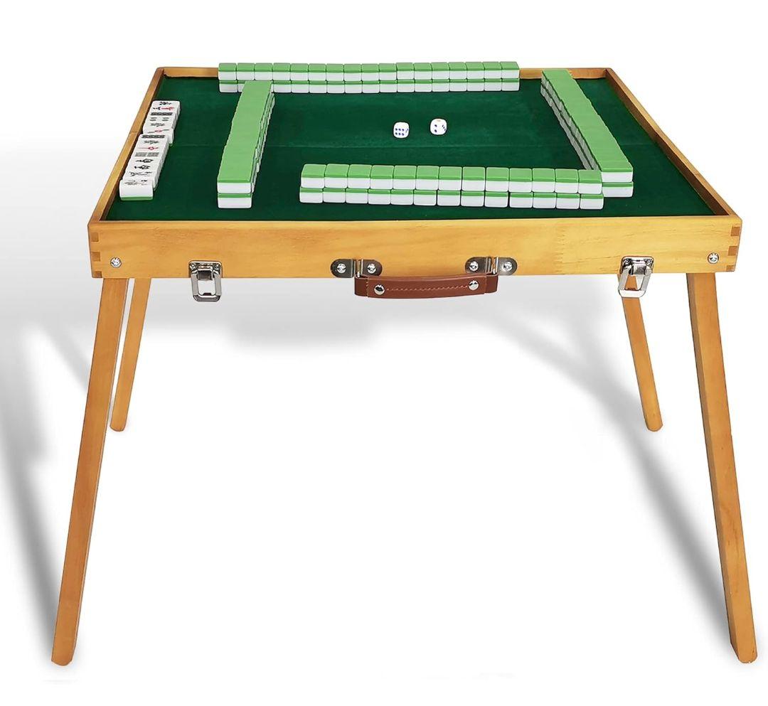 85 新品 麻雀卓 折り畳み式 麻雀牌セット 雀卓 麻雀テーブル 麻雀台 座卓