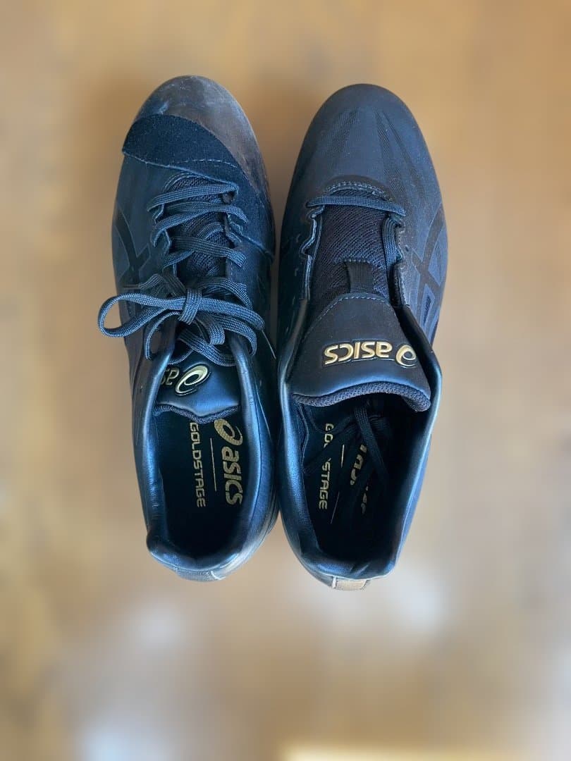 asics GOLDSTRIKE ブラック スパイクシューズ