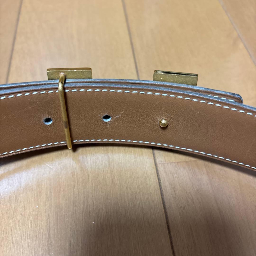 HERMES ブラックレザーベルト