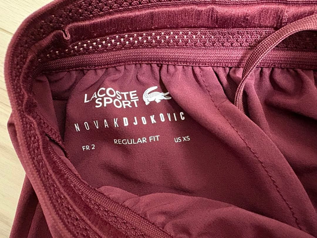 ラコステ ノバク・ジョコビッチ メッシュガゼットテニスショーツ エンジ
