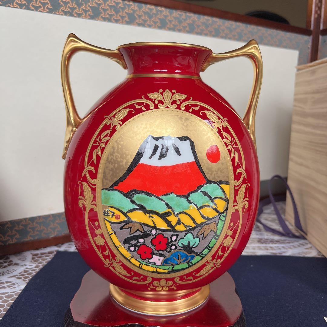 片岡球子　めでたき富士　限定150点松坂屋　ノリタケ　レアセール品