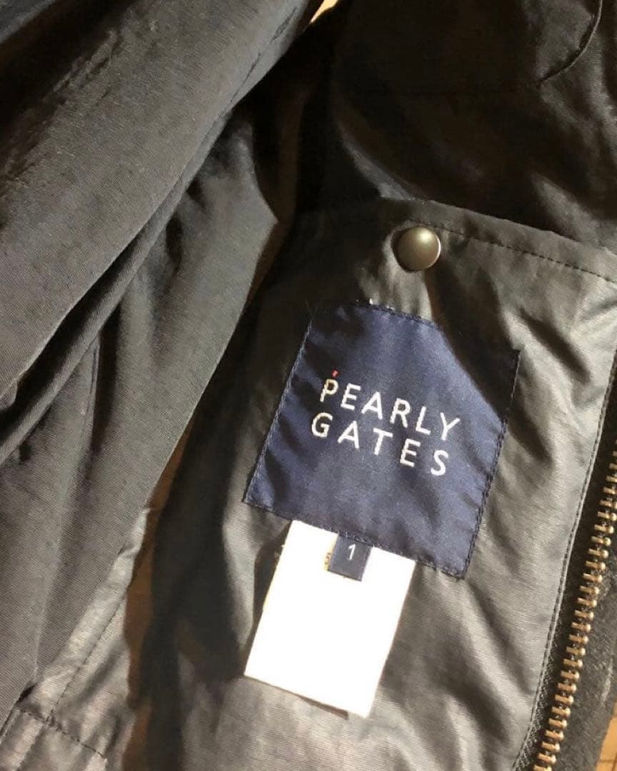 PEARY GATES/パーリーゲイツ/ダウンベスト/ブラック×ドット