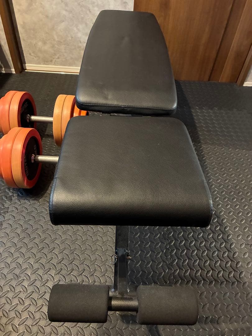 名古屋市引取60㌔IROTEC ダンベル30×2個セットインクラインベンチ付き