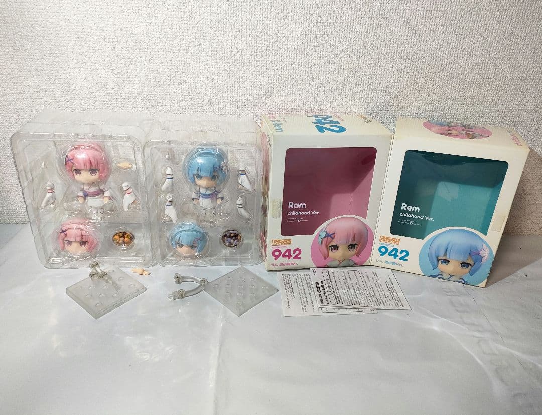 ☆　ねんどろいど　942　リゼロフィギュア　ラム　レム　幼少期　☆