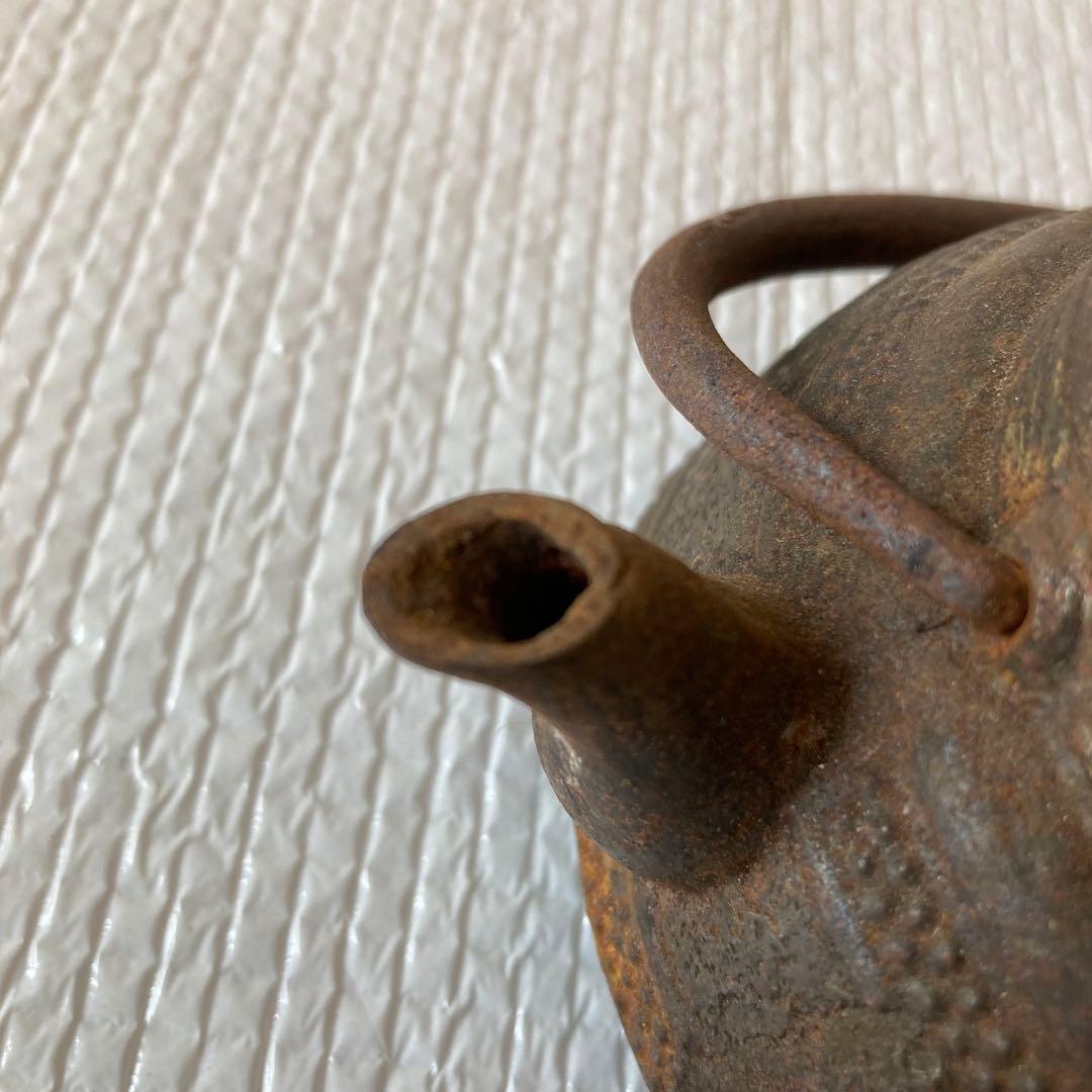 TS63 南部鉄器 鉄瓶 すずらんデザイン 鈴蘭 刻印あり 伝統工芸品 茶道具