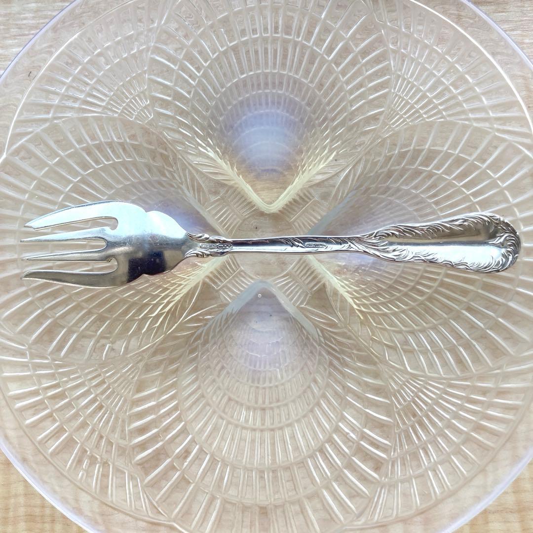 アンティーク　純銀　サラダ　フォーク　D&H
