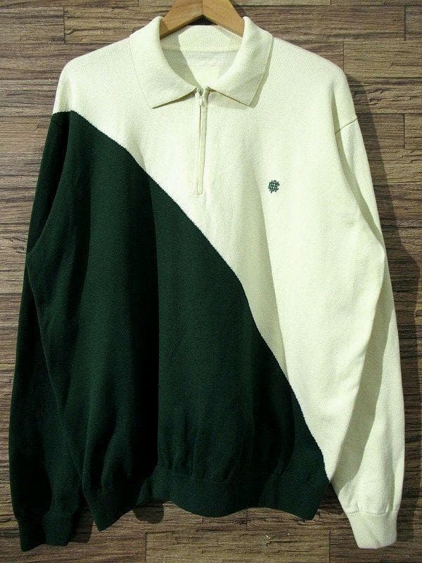 XL 極美 22SS キャプテンズヘルム ゴルフ バイカラー ニット ポロシャツ
