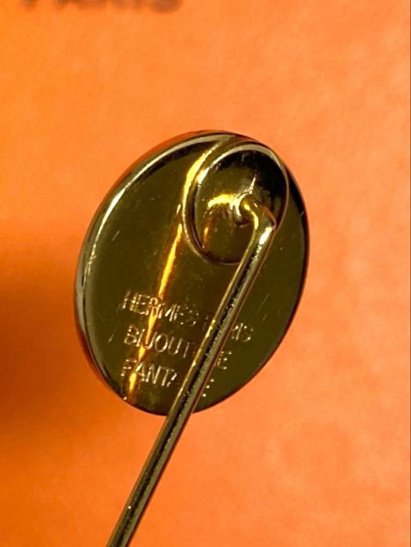美品 HERMES エルメス セリエ ピンブローチ ピンバッジ ゴールド 箱付き