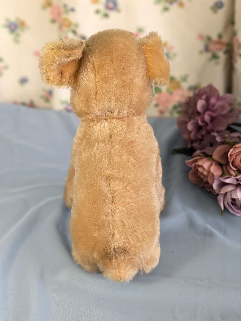 アンティーク シュタイフ社 ドイツ製　犬ぬいぐるみ パグ モプシー 大サイズ