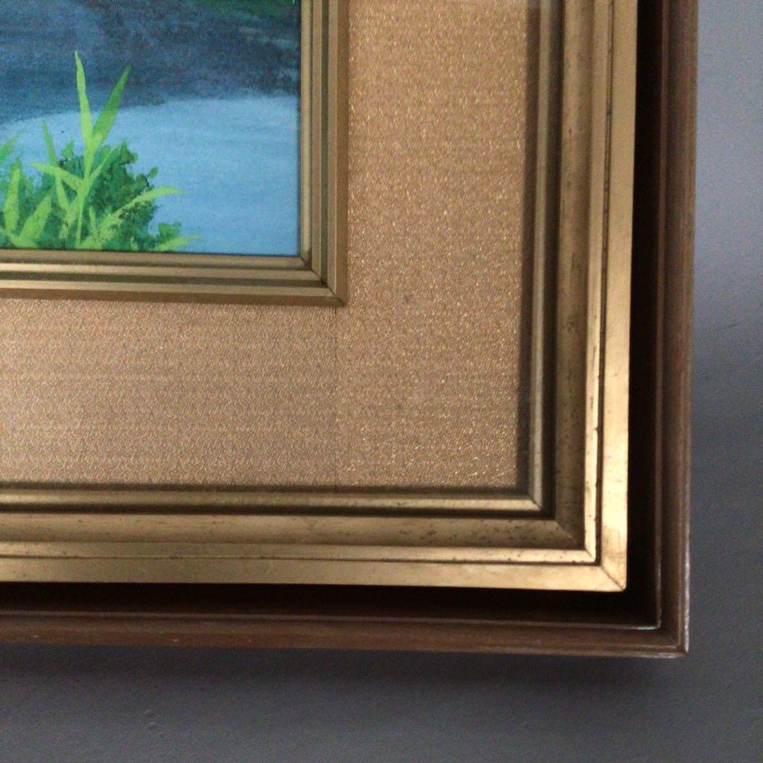 No2982額装　渡辺幸雄「磐梯」10号　共シール　真筆保証書　風景画　送料無料