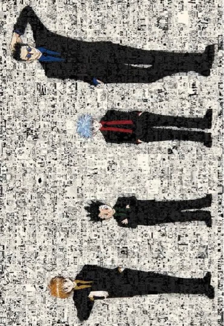 冨樫義博展 HUNTER×HUNTERパズル完成 黒縁額付き