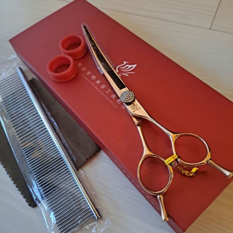 新品★フェニーチェ ★カーブシザー ギザ刄★6.5 in トリミングシザー