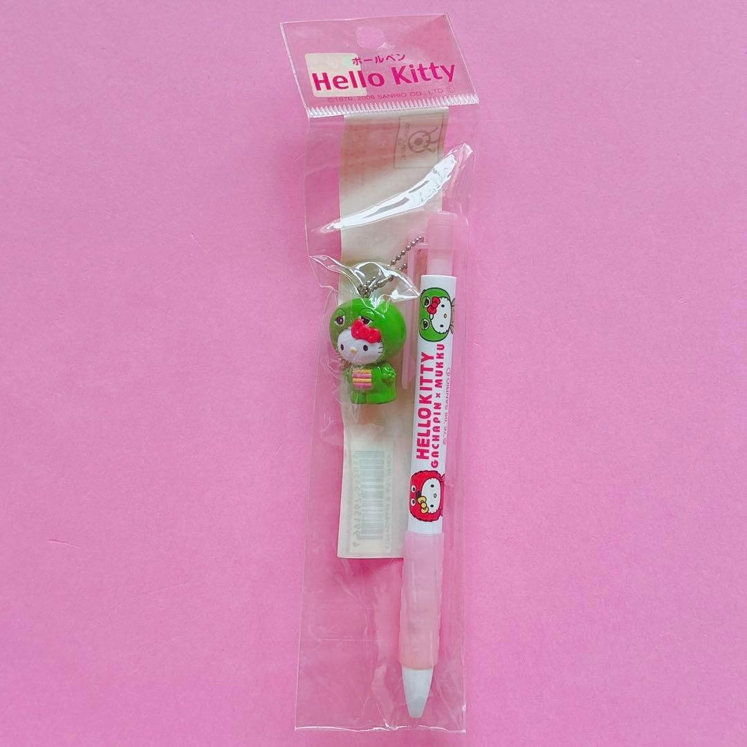 ♡キティ 根付け ストラップ ボールペン ユニバーサル USJ いちごミルク風呂