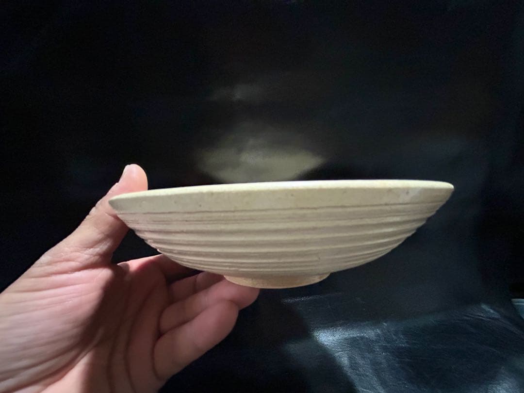 美しい古美術◾️蔵から紺色のアザミの花が描かれたステキな雰囲気の夏茶碗？が出て来た