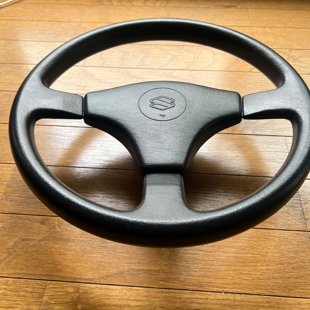 スズキ カプチーノ（EA11R ）ステアリングホイール 3スポーク ブラック