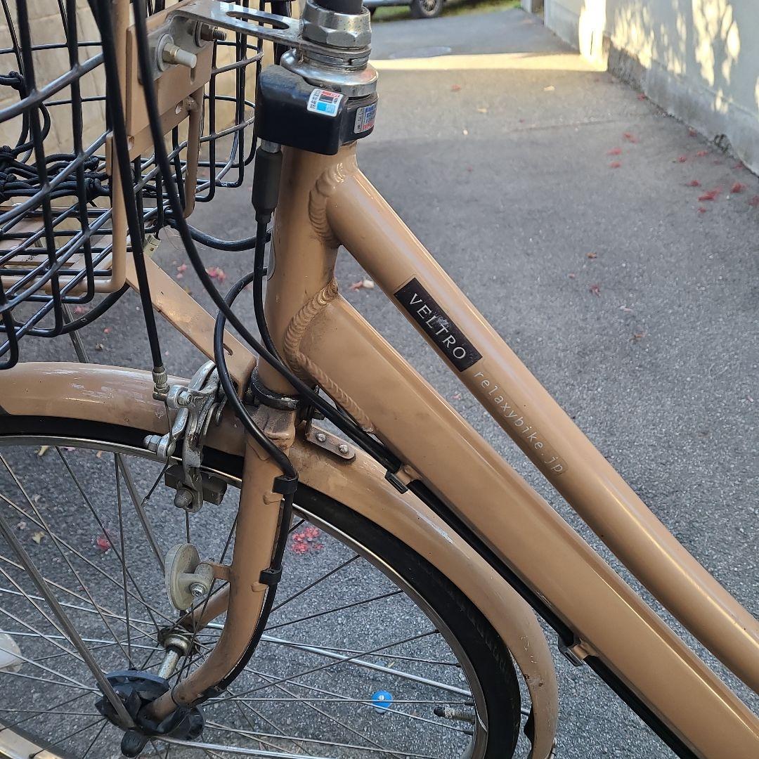 電動アシスト自転車 ベージュ 前カゴ付き