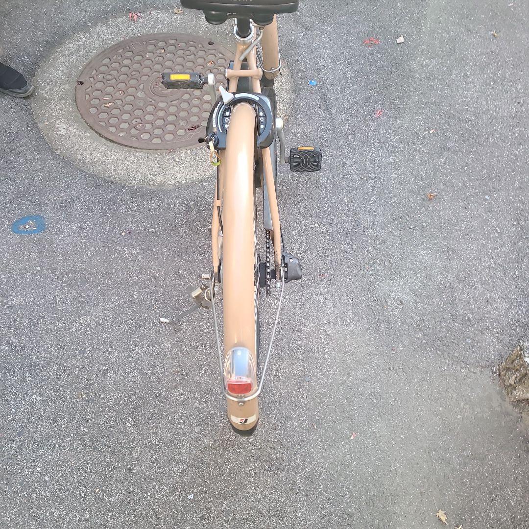 電動アシスト自転車 ベージュ 前カゴ付き