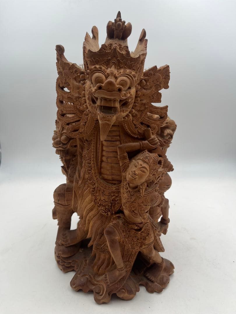 バリ島 木彫 彫刻 オブジェ エスニック インテリア ガルーダ／バロン風