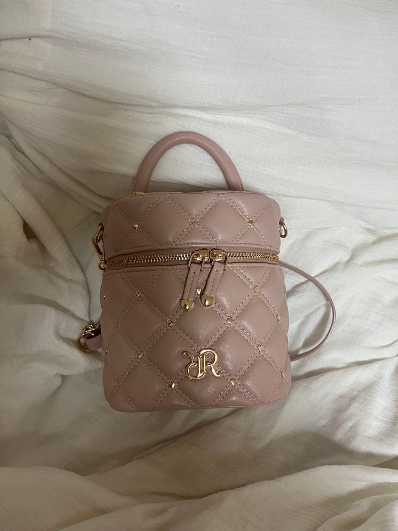 RANDA ハートコレクション ハートスタッズ2WAYキルティングバニティバッグ