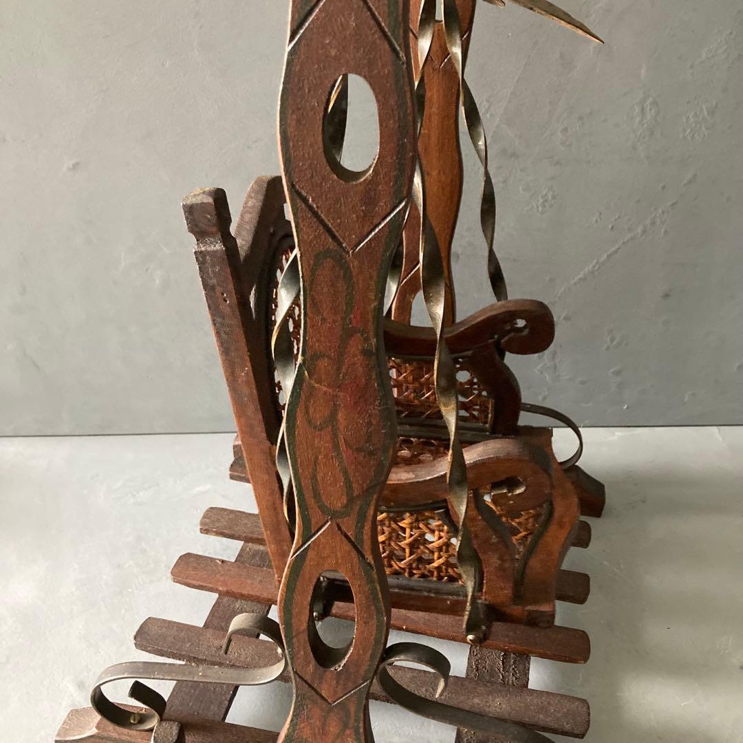 希少 ヴィンテージ ドール用 スイングチェア アンティーク雑貨