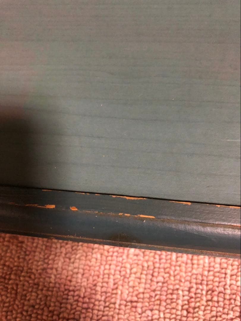 木製本棚 ブルー5段 波型デザイン