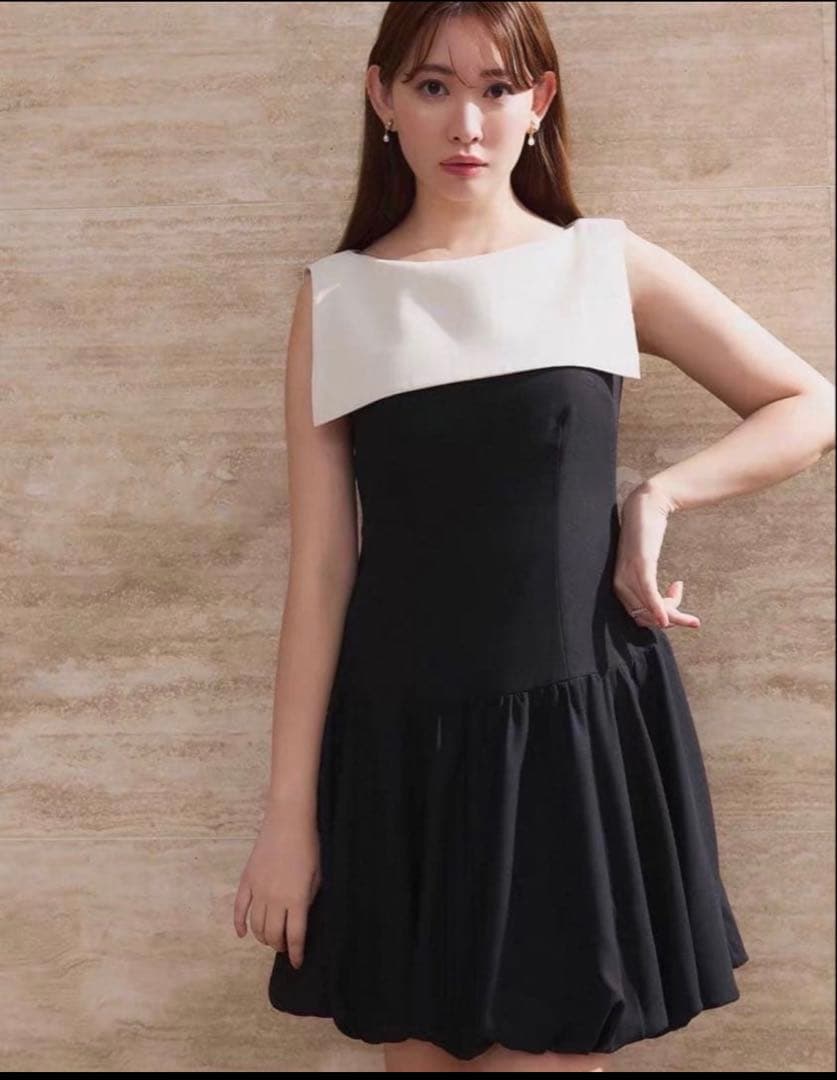 ワンピース herlipto Two-Tone Balloon Mini Dress