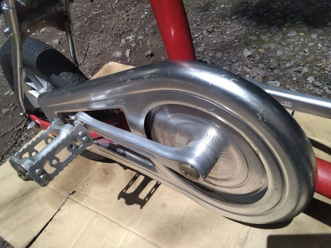 ブリジストン◆12インチ　ピクニカ　赤　レストアベース　折り畳み式