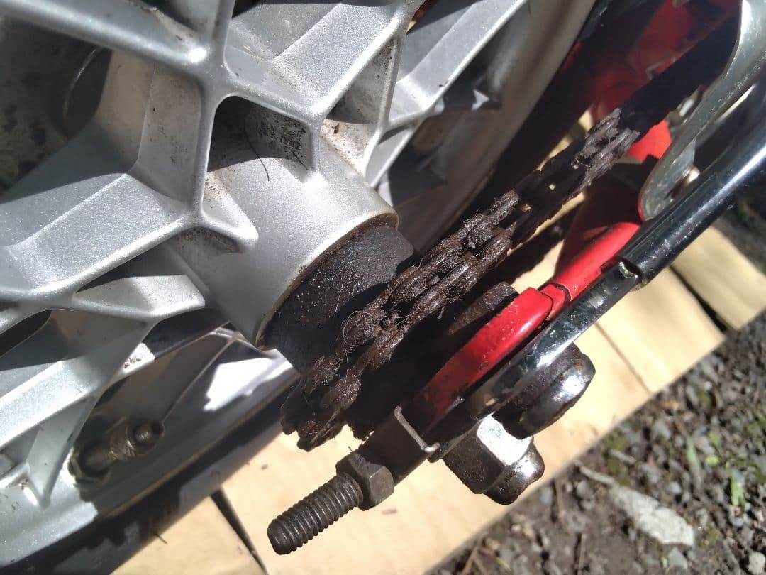 ブリジストン◆12インチ　ピクニカ　赤　レストアベース　折り畳み式