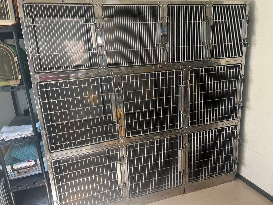 ステンレス　犬舎　ケージ　トリミング　ペットホテル　動物病院　業務用