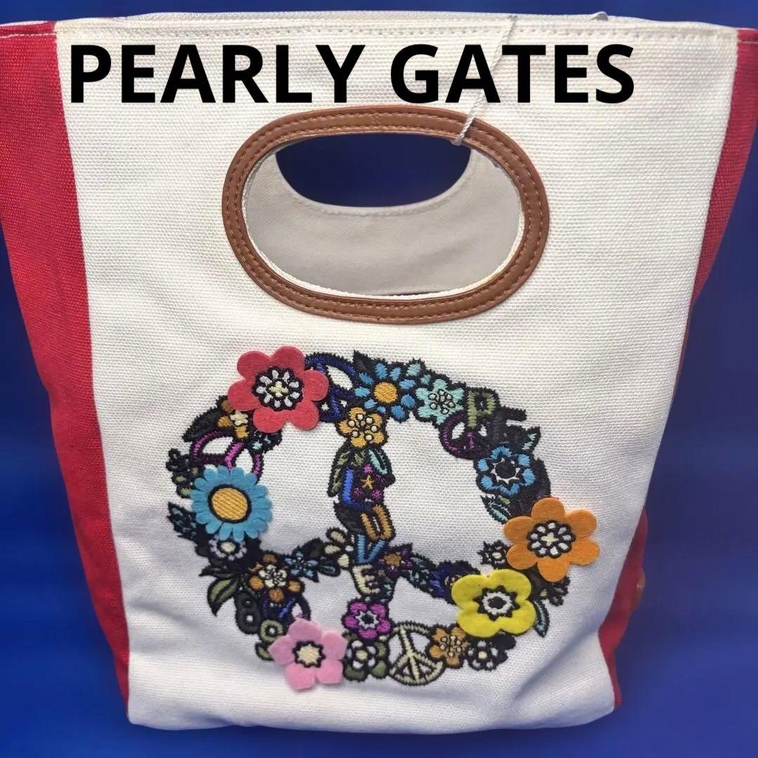 未使用 タグ付✨パーリーゲイツ トートバッグ カートバッグ 花柄 刺繍 ゴルフ