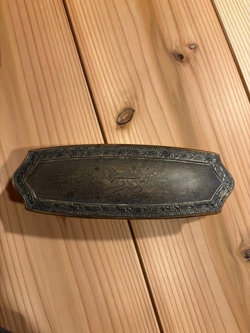 アンティーク　銀製　馬毛ブラシ