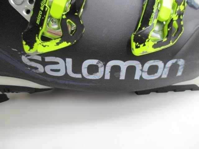 【中古品】Salomon スキーブーツ ネイビー/グリーン　27.5　使用感あり