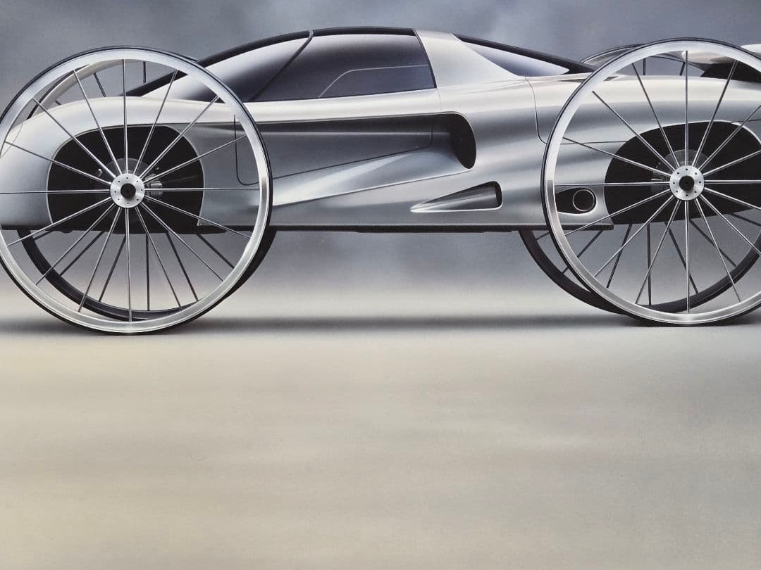 岡本三紀夫 イラスト画 1990年 スーパーカー 特注品