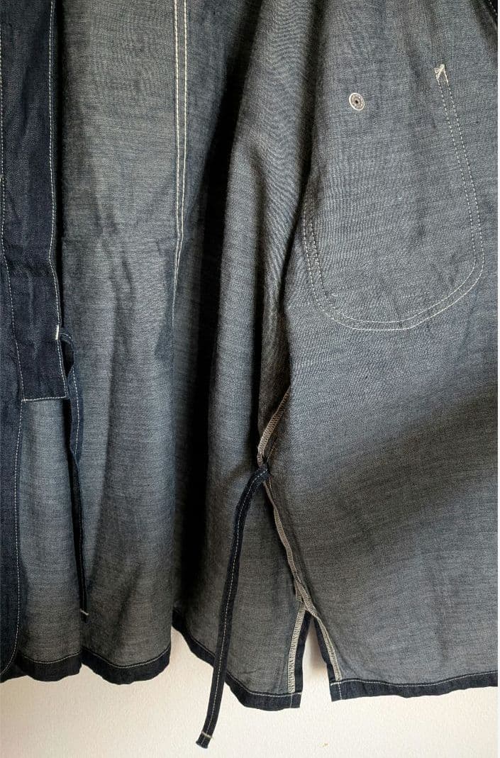 Lee　デニム　作務衣　羽織　着物　和服　シャツ　カバーオール　真紺　美品　希少