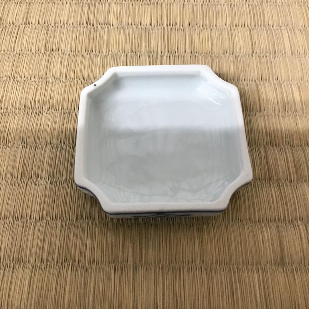 茶道具　香合　染付周茂叔香合　景雲作　共箱　S111KG