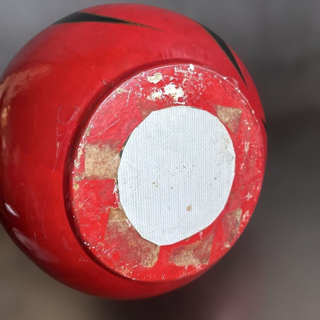 お値下げ❣️ヴィンテージ希少品‼️陶器ダルマ貯金箱　赤色の達磨 置物