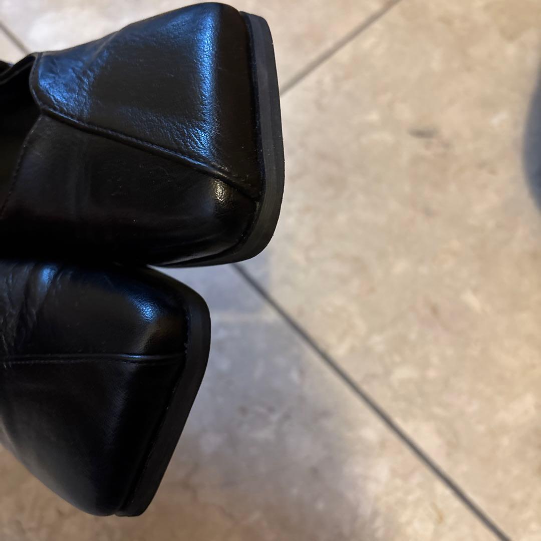 Eaphi SQUARE TOE SHOES ブラック 36 靴