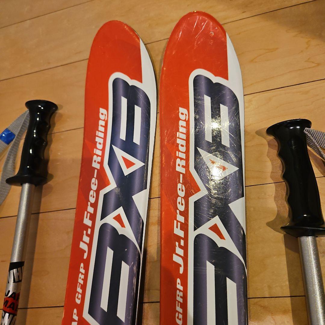 BXB スキー板108、ストック85、スキーケース(迷彩柄)　セット販売